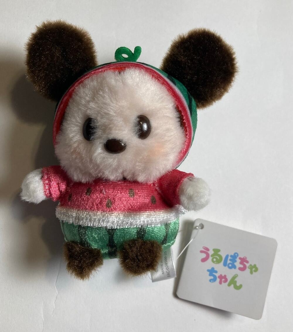 Disney Store Japan Urupocha-chan Summer Fruit Watermelon Mickey Mouse Plush NWT